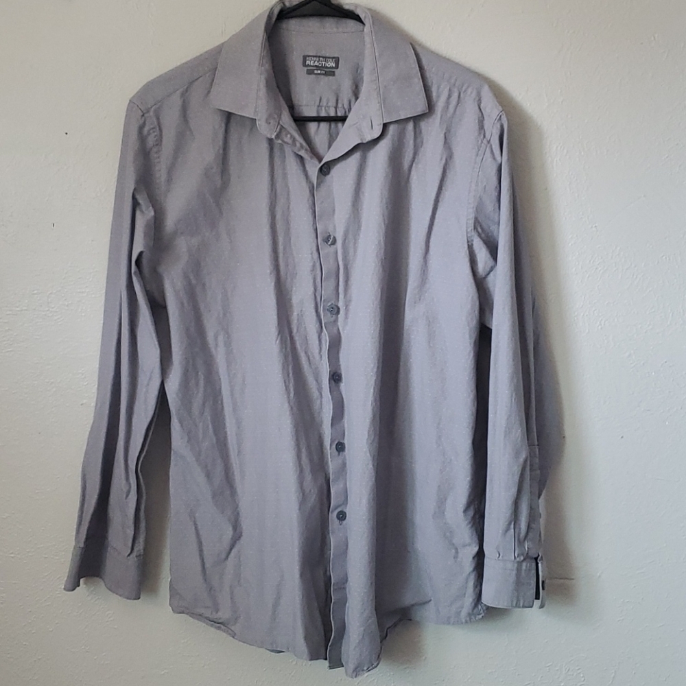 Long sleeve gray button down